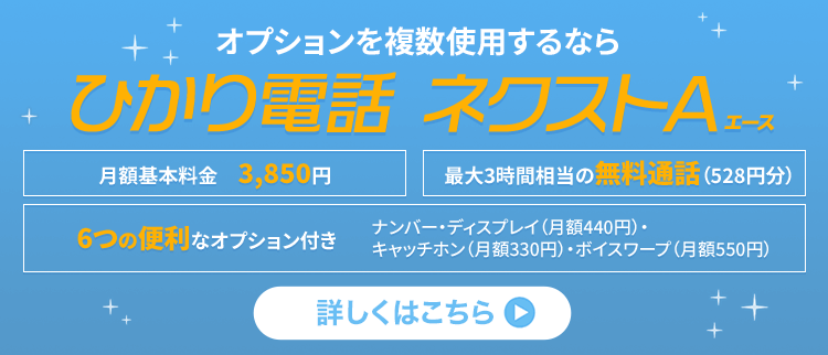おしごと回線.comのオススメ ひかり電話ネクストA